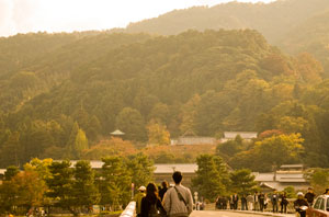 渡月橋から見た法輪寺